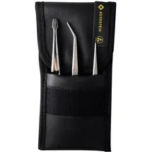 bernstein tools for electronics 5-110 Pinzetten-Set 3teilig Schaufel, Spitz, fein, Spitz, gebogen,