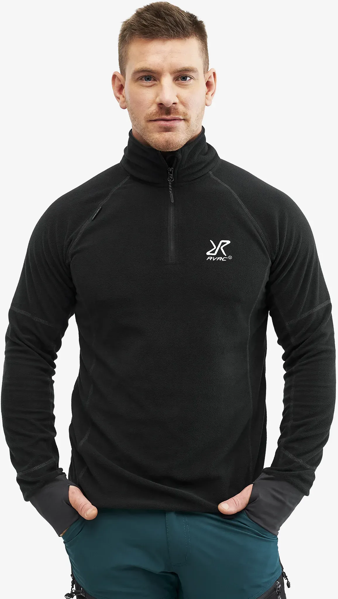 Trekker Fleece Herren Caviar, Größe:S - Herren > Oberteile > Fleece - Schwarz