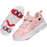 ENEN Schuhe mit Rollen für Jungen & Mädchen, Turnschuhe mit Rollen Versenkbarer, Schuhe mit Rollen Kinder, 2-in-1 Roller Schuhe Outdoor Turnschuhe mit 4 Rollen - 37 EU