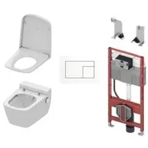 TECE One Paket Wand-Dusch-WC Duschfunktion WC-Sitz 2-Mengen-Betätigungsplatte