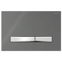 Geberit Sigma50 Betätigungsplatte eckig verchromt/rauchglas verspiegelt