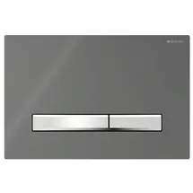 Geberit Sigma50 Betätigungsplatte eckig verchromt/rauchglas verspiegelt