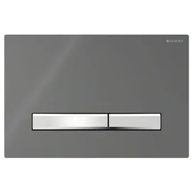 Geberit Sigma50 Betätigungsplatte eckig verchromt/rauchglas verspiegelt