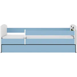 raumhirsch furniture Kinderbett Panda 80 x 180 cm Holzwerkstoff blau