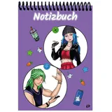 E&Z A 5 Notizblock Manga Quinn und Enora, lila, blanko
