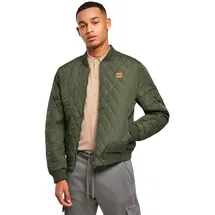 URBAN CLASSICS Diamond Quilt Nylon Jacket in Grün, Größe XXL