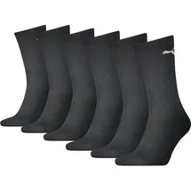 Puma Unisex Crew Tennissocken 6er Pack Schwarz 39-42