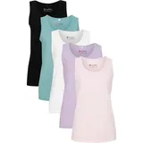bonprix Longtop Lila/Schwarz XL