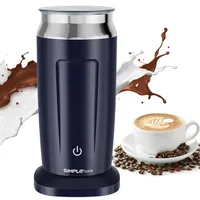 SIMPLETASTE Milchaufschäumer Elektrisch, 4 in 1 Milchschäumer für Heißen und Kalten Milchschaum Milch Erwärmen Automatische Abschaltung für Latte Macchiato, Cappuccino