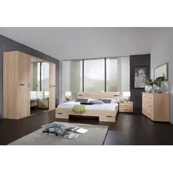 Schlafzimmer-Set WIMEX "Anna", braun (struktureichefarben hell), Schlafzimmermöbel-Sets