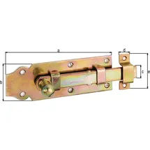 GAH Alberts Türriegel L,120mm B,44mm STA galv,verz,d,pass,ger