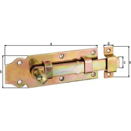 GAH Alberts Türriegel L,120mm B,44mm STA galv,verz,d,pass,ger