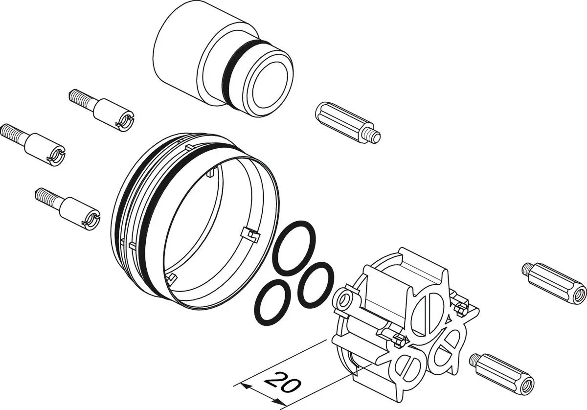 Ideal Standard Verlängerungsset f. Badearmatur UP, A6680AA A6680AA