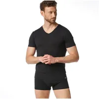 Bruno Banani Herren V-Shirt schwarz Mikrofaser/Funktion unifarben, schwarz, NOS