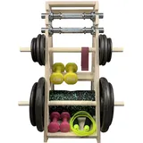 Meanswood Gewichtshalter für das Heimfitnessstudio Hantelständer Multifunktionaler Kurzhantelständer für Hanteln - Gewicht Halterung 160 kg - Made in Italy