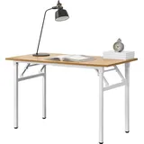 neu.haus [neu.haus]® Klapptisch - 120 x 60cm Schreibtisch Bürotisch Computertisch Tisch Klappbar Buche/Weiß