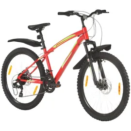 vidaXL Mountainbike 21 Gang 26 Zoll Rad 36 cm Rot