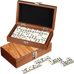 Philos-Spiele Domino, Doppel 6, Olivenholz 3625