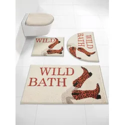 Badematte GRUND Gr. 6, beige (sand), halbrund (50cm x 80cm),, Badematten