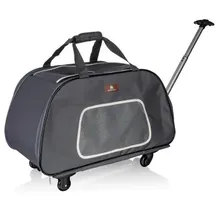 Knuffelwuff Faltbarer Hunde Trolley M-L 68 x 36 x 46 cm Grau