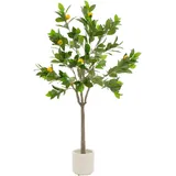 ML-Design Kunstpflanze Zitronenbaum 160 cm, aus Kunststoff,