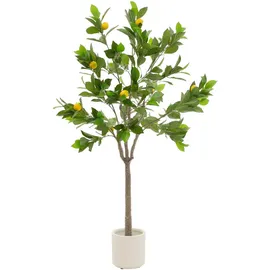 ML-Design Kunstpflanze Zitronenbaum 160 cm, aus Kunststoff,