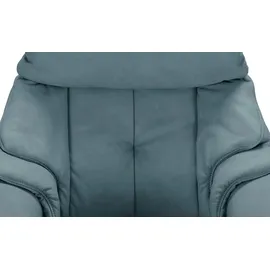 HIMOLLA Relaxsessel 4217 Leder 96 x 107 x 91 cm Blau mit Kopfteil