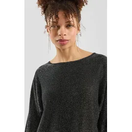 QS Pullover in Glitzeroptik Schwarz S