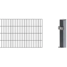 GAH Alberts Alberts Komplettset Doppelstabmatten 2 m, 800 mm hoch, anthrazit