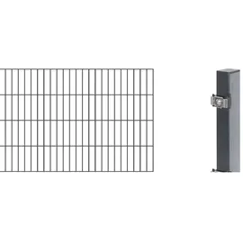 GAH Alberts Alberts Komplettset Doppelstabmatten 2 m, 800 mm hoch, anthrazit