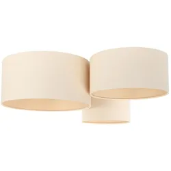 Deckenleuchte Boho mit 3 Schirmen creme beige 080-038