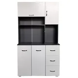 HTI-Living Hochschrank Küchenschrank Grau/Weiß Blanca (Stück, 1-St., 1 Schrank) Küchenbuffet grau