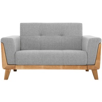 Skandinavisches Sofa 2-Sitzer in Hellgrau und Holz FJORD
