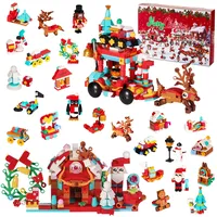 Adventskalender 2024 Kinder Bausteine, 24 Schachteln Weihnachts Adventskalender Bausteine Blocks für Erwachsene und Kinder 12 in 1 Countdown Adventskalender Bauspielzeug Überraschungsgeschenkbox