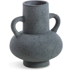 Vase Amphore 10 cm Steingut Grau