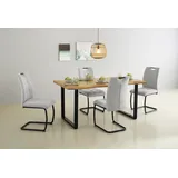 Hela Esstisch »GISELLE Baumkantentisch, Küchentisch, TOPSELLER!«,... Kufengestell Metall, Industrial Design, 140 - 200 cm Breite, 2 Farben
