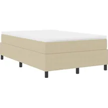 vidaXL Boxspringbett Hellgrau und Weiß 120 x 200 cm Cordstoff - Grau