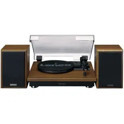 Bluetooth Plattenspieler mit externen Lautsprechern Ls-100Wd holzoptik