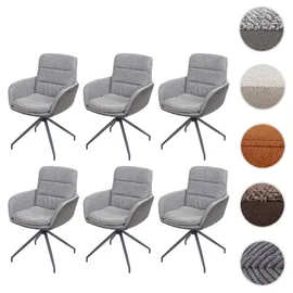 MCW Esszimmerstuhl K32 Textil grau 6er Set