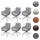 MCW Esszimmerstuhl K32 Textil grau 6er Set