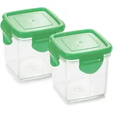 Genius Nicer Dicer Quick Auffangbehälter inkl. Frischhaltedeckel 200ml (4 Teile) Auffangbox Auffangdose Dose - zum Hineinschneiden, Aufbewahren und Transportieren