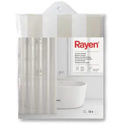 Rayen Rayen | Duschvorhang | Duschvorhang | Wasserdicht | PVA | Transluzent | PVC-Haken | Inklusive 12 Haken | 180 x 200 cm | Be