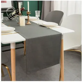 simurq Tischläufer Modern | Abwaschbar, Wasserabweisend, Lotuseffekt | Outdoor, Pflegeleicht | Anthrazit | Table Runner Tischband (Anthrazit, 30x120 cm)