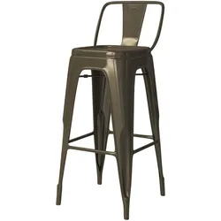 2er-Set Tolix Barhocker | Rost Matt | Metall | Industrial Barstuhl, Industrie Barhocker