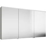 Burgbad Eqio Spiegelschrank mit LED-Aufsatzleuchte und LED-Waschtischbeleuchtung 140 cm rechts, Badmöbel, Weiß Hochglanz