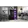 Vladon Highboard 79 x 105,5 x 35,5 cm Schwarz matt/Schwarz Hochglanz