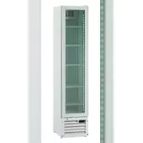 Ristoattrezzature SLIM Getränkekühlschrank 160 Liter vertikal 1 Glastür weiß 0/+10 °C 39x47,5x188h cm