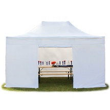 TOOLPORT Faltpavillon 3 x 4,5 m inkl. Seitenteile weiß 578687