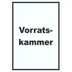 Vorratskammer Schild mit Text Pantry Reserve hochkant A2 (420x594mm)