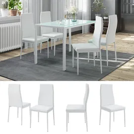 Vicco Esszimmerstuhl Grand Kunststoff weiß 4er Set